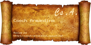 Csech Armandina névjegykártya